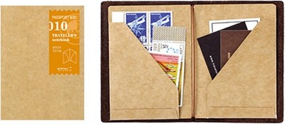 Midori Traveler's Notebook Passport Size Refill (010) Craft File 1 PACK, brown 