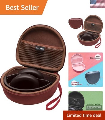 Portable and Stylish Headphone Case with Extra Pocket and Durable Hand Strap