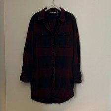 Athleta Plaid Button-Up Shirt