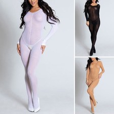 Vestito Body Calza Vedi Attraverso Tuta Donna Vedi Attraverso Manica Lunga