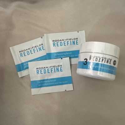 Rodan + Fields Lip Renewing Serum - 3 Samples & Cream 1 oz - SEALED NEW