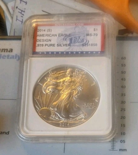 2014-S American Silver Eagle 1 Oz 999 Silver IGS Holder BU/High Grade/MS