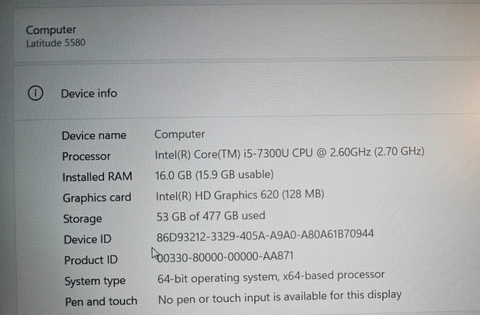 Dell Latitude 3590 · i5-7300U · 16GB · 512GB, photo 4 of 5
