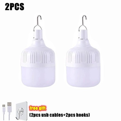 2x Superhelle LED Laterne Camping Licht Zeltlampe USB Wiederaufladbar Nachtlicht