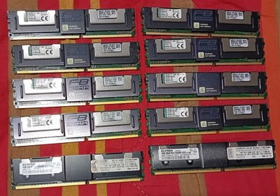 34GB PC2-53300F 4X8GB KINGSTON 2X1GB ELPIDA SERVER FB RAM