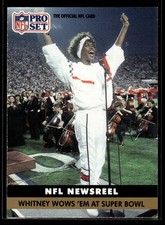 1991 Pro Set #350 Whitney Wows 'Em At Super Bowl