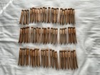 Vintage Lot Of 60 Wooden Round Head Clothespins Weathered Approx 4 in. (lot 3) — photo 1