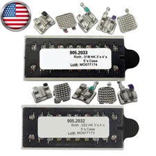 MIM MINI Orthodontic Brackets Dental Metal Brace Roth 022 018 345 Hooks 10 Kits