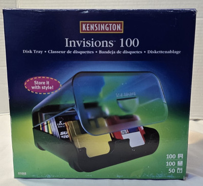 Kensington Invisions 100 Disk Tray 3.5 Floppy Disk Storage Organizer NOS 01068