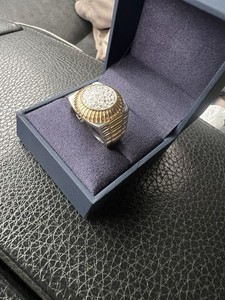 Authentic Sterling Silver 1.00 Carat Laboratory Diamond Men’s Ring (Gold-Plated)