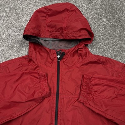 Vintage GAP Jacket Men Medium Red Anorak Zip Up Coat Hooded Windbreaker Y2K 2000