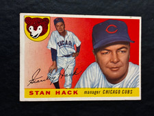 1955 Topps Stan Hack #6 - No Creases - Spot Top Right Edge - VG