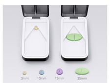 Pill Cutter 2 Pack, Pill Splitter with Stainless Steel Blade.