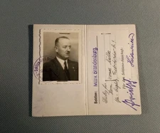 German Austrian Alpine Club Membership Card Photo Identification WWII 1941-1944