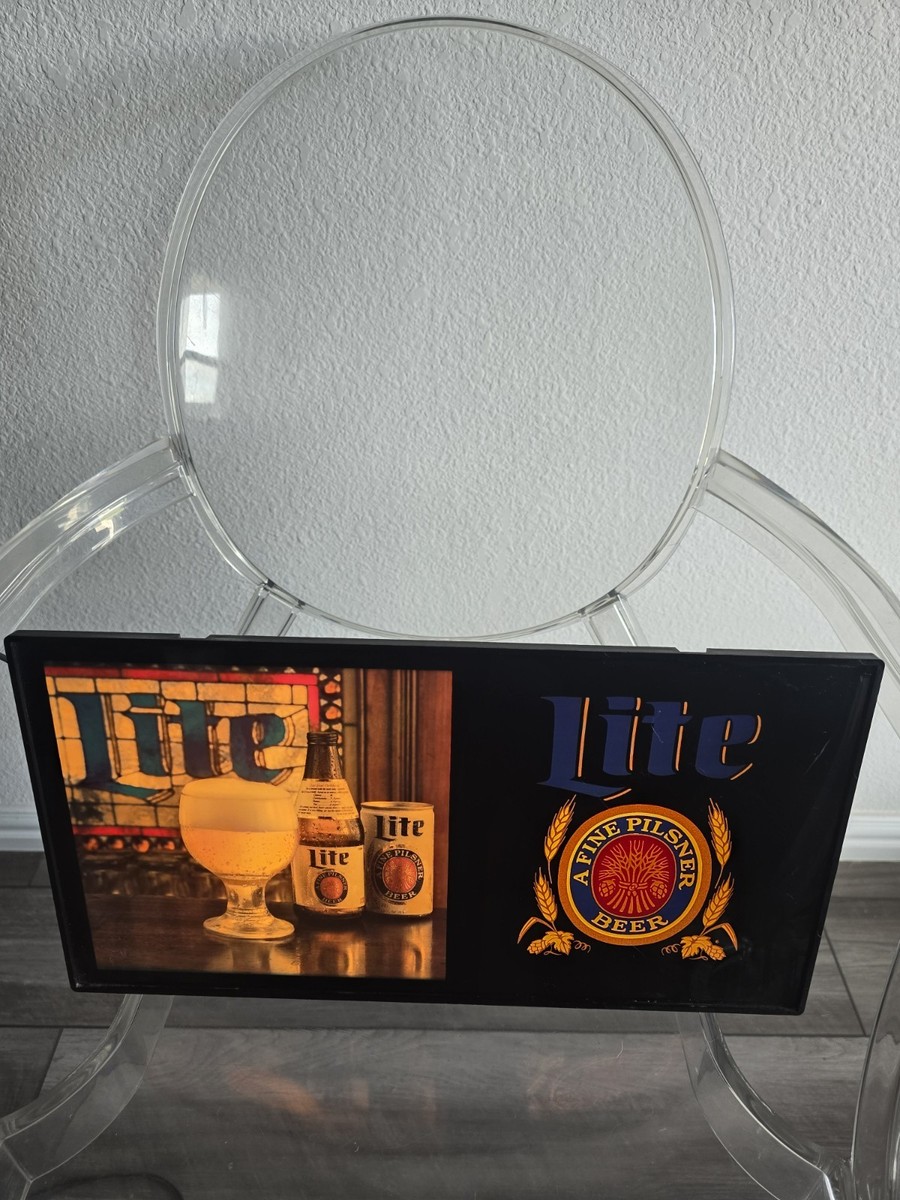 Vintage Miller Lite Light Up Sign fully functional 1982 Bar Decor
