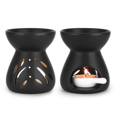 #ad #ad ComSaf Essential Oil Burner Wax Melt Burners Set of 2 Aromatherapy Black $33.99
