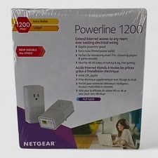 Netgear Powerline Adapter Kit 1200 Mbps Wall-Plug Untested 