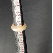 Womens Vintage Ring Sizer Tool Beige Band Size Measurement Jewelry Accessory