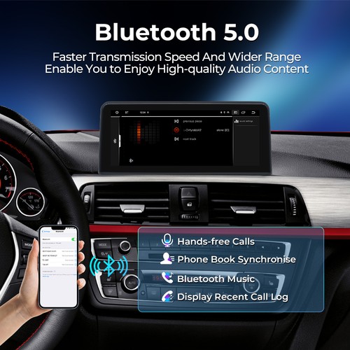 10.25" para BMW Serie 3/4 F30 F32 2013-2016 NBT Android14 Pantalla CarPlay GPS BT 6+64G - Imagen 9 de 22
