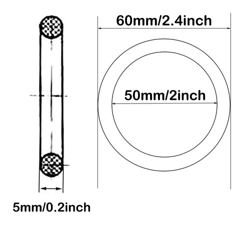 10 Stück Metall O Ringe 2 Zoll Schwerlast 304 Edelstahl geschweißt O Ring Mult... - Bild 3 von 6