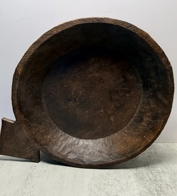 Antique Dough Bowl Kneading Parat Primitive Wooden Hand Carved Wood