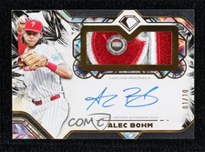 2025 Topps Diamond Icons Black 1/10 Alec Bohm #AJP-ABO Jumbo Patch Auto tw0