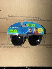 Speedo Kids Sunglasses Polarized UV400 No-Slip Black Green Age 3 New