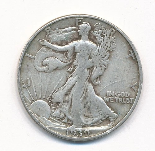 1939 S WALKING LIBERTY SILVER HALF DOLLAR