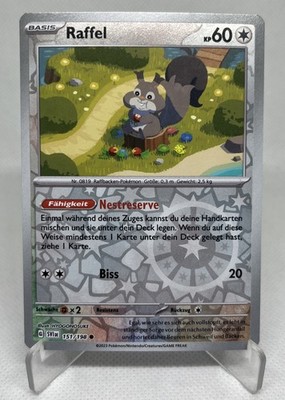 Raffel 151/198 Karmesin und Purpur Pokemon Reverse Holo NM Deutsch