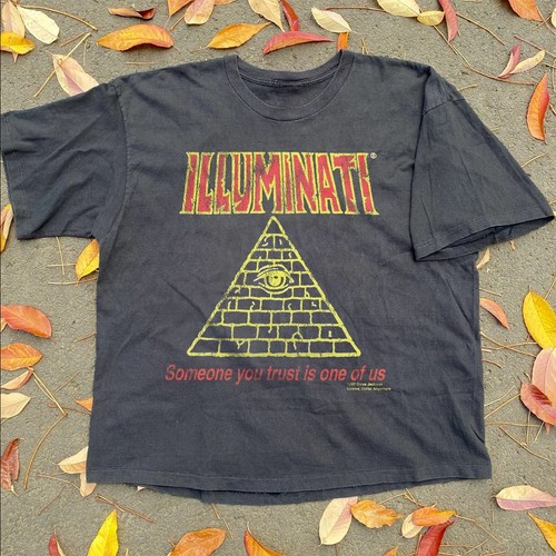 1997 Illuminati Steve Jackson Games Rare T-Shirt Black S