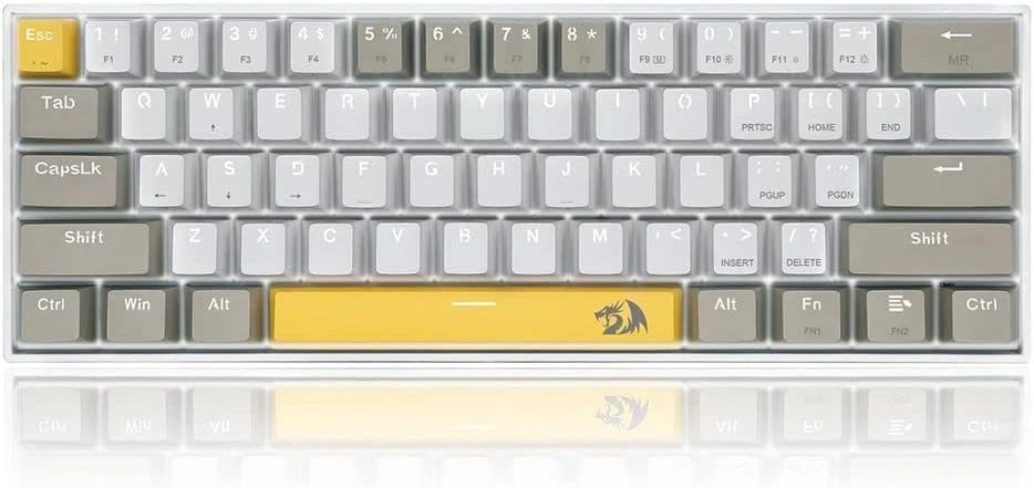 REDRAGON K606 LAKSHMI White LED 60% Gaming Mechanical Keyboard - Brown Switches  - Image 2 of 4