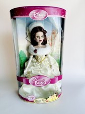 Vintage Disney Princess Brass Key Belle Porcelain Keepsake Doll - NEW