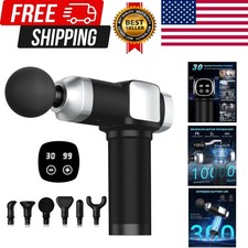 Deep Tissue Massage Gun, Portable Percussion Electric Muscle Massager for Pai...