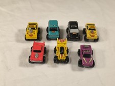 Vintage Micro Machines Lot of 7 Galoob 1980s Trucks Vans Cars Mini Toy Vehicles