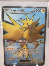 Zapdos EX #192 Scarlet & Violet 151 Full Art Ultra Rare Near Mint Packed Fresh on eBay