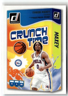 2024-25 Donruss #13 Tyrese Maxey Crunch Time Press Proof