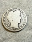 1901 S Barber Half Dollar AG Almost Good Condition Nice Coin See Pics 7985