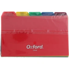 4 Pack Oxford Index Card Dividers, 3in X 5in, Poly Construction, Multiple Col...