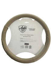 Auto Drive Steering Wheel Cover Basic Tan Fits 14.5 To 15.5 Wheels New