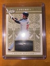 2025 Leaf Lumber Game Used Bat Deion Sanders - Jumbo Patch 2/5 Braves