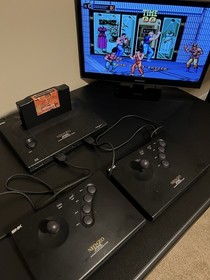 Neo Geo AES Console Low Serial Number  #19354 - 2x Old Style Sticks + 2 Games