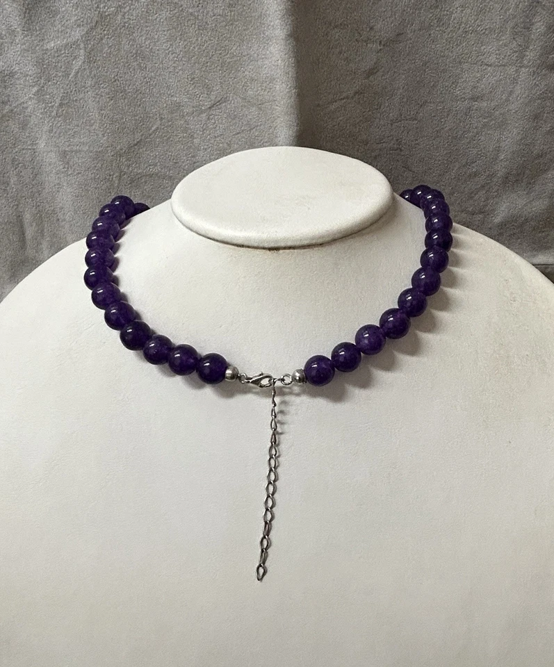 Gioiello Collana di Ametista Naturale Sferica - Immagine 3 di 4