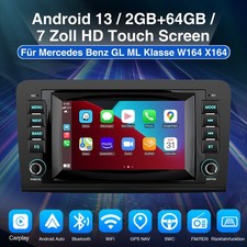 7'' Autoradio F&uuml;r Mercedes ML/GL Klasse W164 X164 GPS Navi Kamera 2+64GB Carplay