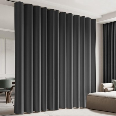 Room Divider Curtains, Blackout Ceiling Track Curtains with Hooks Wall Dividers