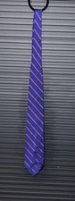 Lauren Ralph Lauren Tie Mens One Size Blue Classic Striped Woven Hand Finished