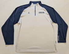 Georgetown Hoyas Jersey Mens Medium Gray Nike Jordan Basketball Pullover Shirt