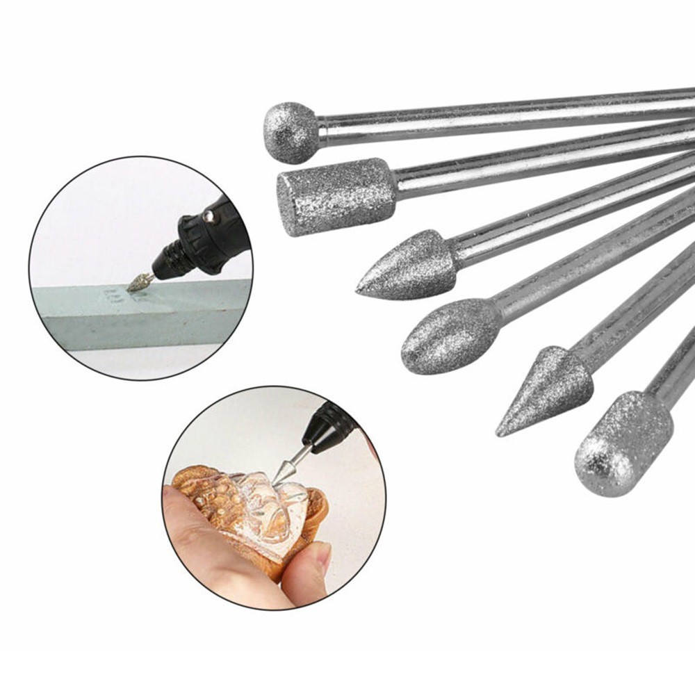 Electroplated Burr Drill Bits Carving Engraving Cutting Polishing Metal