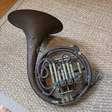 1953 Soviet Era Russia French Horn Copper Brass Leningrad