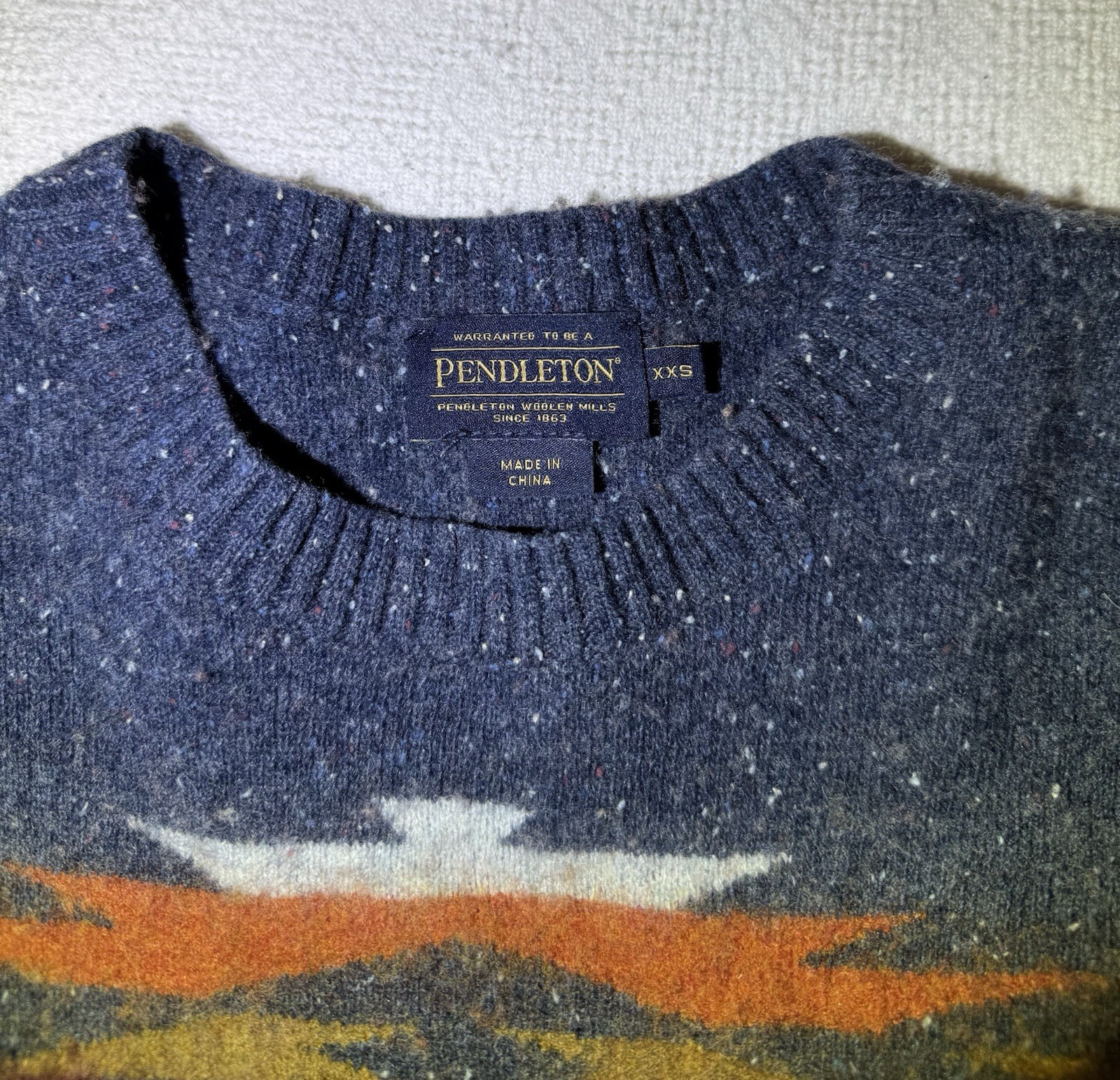 Pendleton Women’s Blue Boho Chic Wool Sweater - image 3