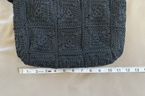 The Sak schwarz gehäkelt schick elegante Handtasche Hochzeit formell - Bild 6 von 6